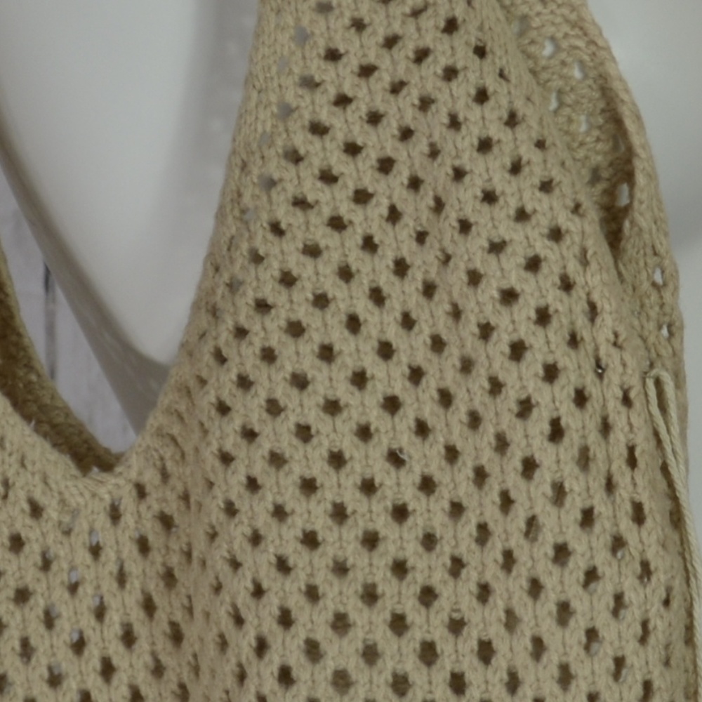 LAST 1 Tan Knit Boho Bag - Picture 3 of 3